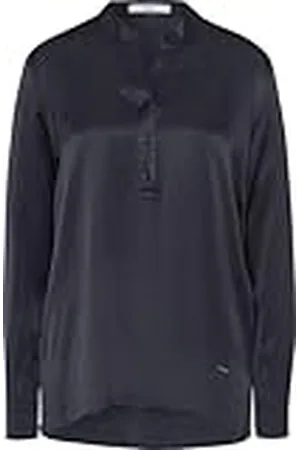 Brax Dames Style Velvet Viscose Printed Blue Planet damesblouse van vloeiende viscose blouse, grafiet, 38