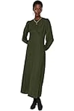 Trendyol Dames Woman Mini dubbele rij gebreide maten jurk, , M