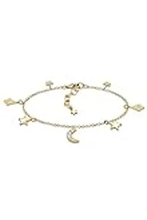 Elli Astro Damesarmband, halve maan met zirkonia-kristallen, verguld 925 sterling , Sterling , Zirkonia