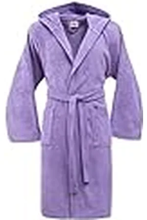 Bassetti Nieuwe badjas van 100% puur katoen, effen, lange met capuchon en zakken, zeer absorberend, voor heren en dames, uniseks, S-5XL, , L