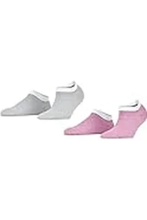 ESPRIT Fine Stripe 2-Pack Vrouwen Sneakersokken Duurzaam Biologisch Katoen Zwart Blauw Meer kleuren damessokken dun met patroon admend set Multipack 2 Paar