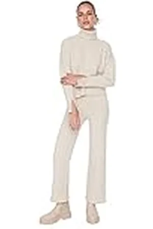 Trendyol Dames effen gebreide tweedelige set, , M
