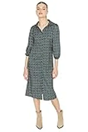 Trendyol Dames Woman Petite Midi Standard Crew Neck Knit Dress Jurk, , 34