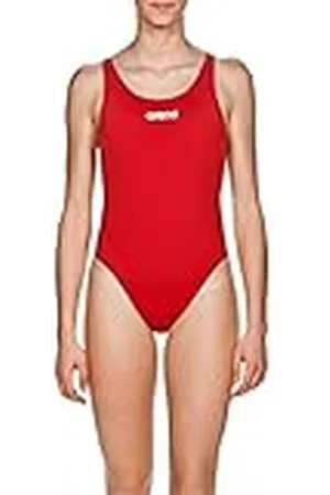 Arena W Solid Swim Tech High zwembroek voor dames, rood/wit, maat 32