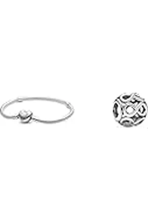 PANDORA Pulsera 590719-17 moments cierre corazón & Charm 791872 Brillo Infinito