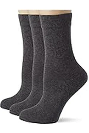 Nur Die 487805/dames zonder rubberen sokken, 3-delige sokken, grijs (grijs-lengte 346), FR (fabrikantmaat: 39-42) (verpakking van 3) dames