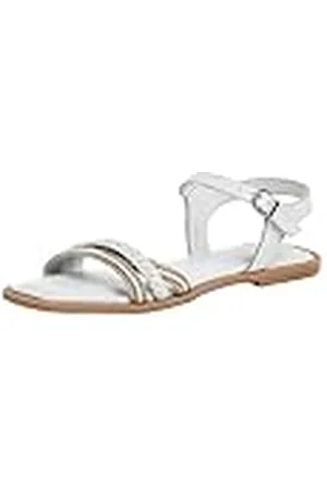 Marco Tozzi Dames 2-2-28118-20 leren sandalen, witte kam, 36 EU, , 36 EU