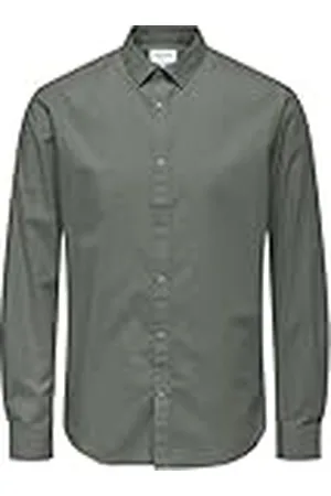 Only & Sons Onssane Life Slim Ls Solid Poplin Shirt Shirt voor heren, , L