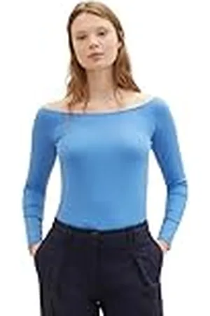 TOM TAILOR T-shirt met lange mouwen voor dames, , XXL