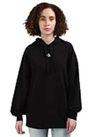 Calvin Klein Jeans Oversized hoodie voor dames met capuchon, (Ck Black), M