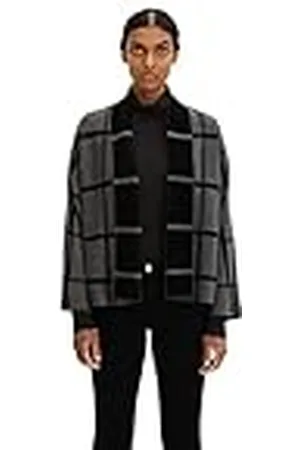 TOM TAILOR Dames Oversized cardigan met ruitpatroon 1034469, , XS