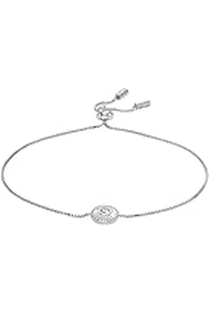 Fossil Armband Voor Vrouwen Sterling Zilver, Lengte: 216mm, Breedte: 8.7mm Zilveren Sterling Zilveren Armband, JFS00616040
