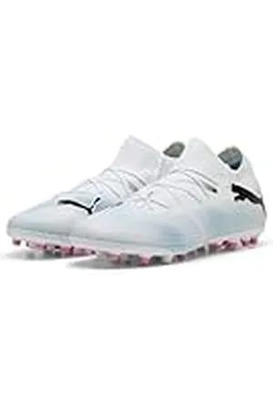 PUMA Future 7 Match Mg voetbalschoen voor heren, Wit Zwart Poison Roze, 46 EU