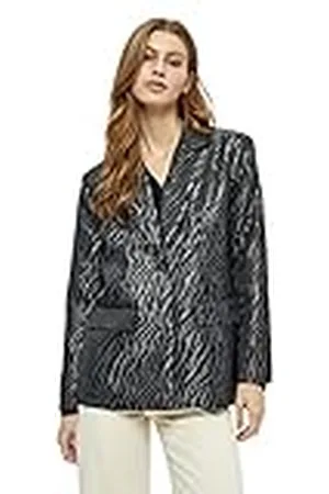 Minus Dames Emmalia Blazer 2, zwart PR, 6