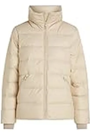 Tommy Hilfiger Dames MW DOWN FUNNEL NK JAS WW0WW43118 Puffer Jacket, klassiek beige, M, , M