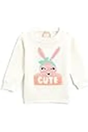 Koton Rabbit bedrukt sweatshirt ronde hals overall voor meisjes en meisjes, , 36/48 mesi
