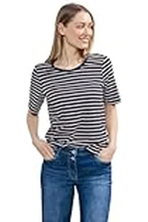 CECIL Dames NOS Stripe Basic Ronde hals, , XS