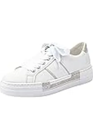 Rieker Frühjahr/Sommer N4902 Low-Top Sneakers voor dames, Weiss Mist Zilver 81 81, 37 EU