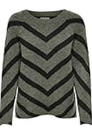 ONLY Onleliza L/S KNT Noos Pullover voor dames, Lizard/Detail: w/Black, M