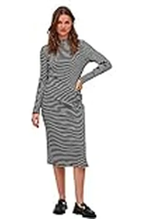 VILA Dames Vibalu Crew Neck L/S Midi Noos Jurk, , XS