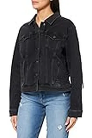 Samoon Damesjas jeans + stof denim jack