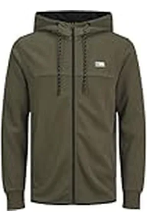 JACK & JONES Herenhoodie met ritssluiting, logo, capuchontrui met ritssluiting, , M