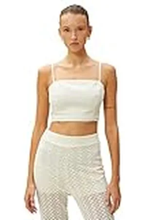 Koton Dames Linen Blended Crop Blouse, , 38