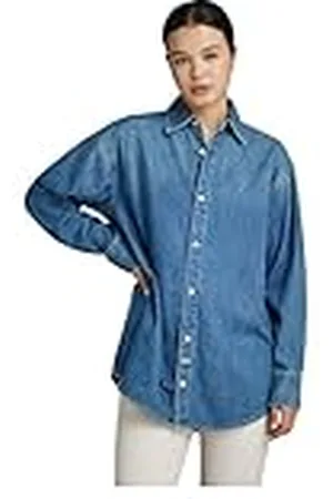 G-Star Relaxed Denim Shirt Pocketless Long Sleeve, , S