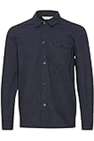 Casual Friday Heren CFSilva 0057 small gestreept shacket jack, 194013 / Dark Navy, L, , L