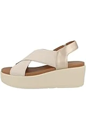 Geox Dames D XAND 2.2S B Wedge Sandal, LT Sand/LT Gold, 37 EU, , 37 EU