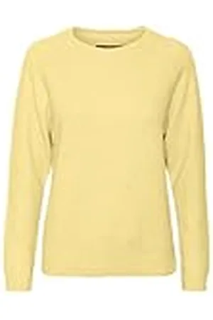 VERO MODA Dames Pullover trui Vmdoffy Ls O-neck Blouse Ga Noos,Citroen Meringue/Detail:melange,XS