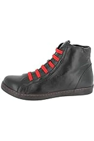 Andrea Conti High Top Sneakers voor dames, zwart/chili, 38 EU, , 38 EU