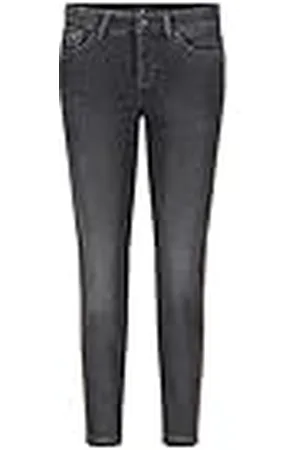 Mac Dream Velvet Chain Slim Jeans voor dames, Zwart ( D983), 23W x 29L