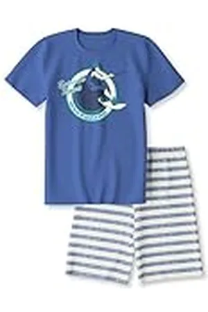Calida Kids Wakeboard pyjama kort deep kobalt, maat 128-134, , 128-134