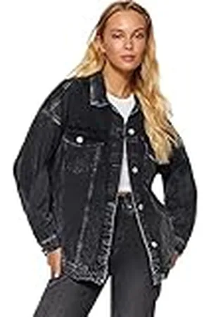 Trendyol Dames reverskraag effen oversized jas, , S, , S