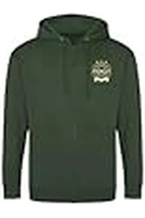 American College Sweatshirt met print, warme kleding, uniseks, kinderen, jongens en meisjes, casual, model ACSZW5, donkergroen, 16 jaar, , 16 ans