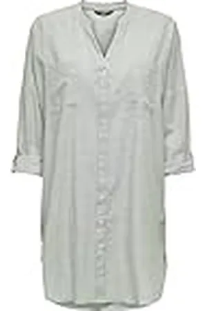 ONLY Dames Onlapeldoorn Stripe V-hals L/S Shirt WVN Shirt, , S/M