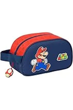 Safta Super Mario Trick toilettas voor kinderen, middelgroot, met handvat, kindertoilettas, aanpasbaar aan de wagen, eenvoudige reiniging, comfortabel en veelzijdig, kwaliteit en duurzaamheid, 26 x 12 x 15