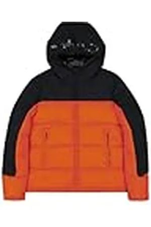 Champion Legacy Outdoor (220345) - WR Thin Nylon Ripstop Cirè 37g Hooded Jacket, Multicolor Mandarijn Oranje/Zwart (TNT/NBK) XXL Heren FW24, , XXL