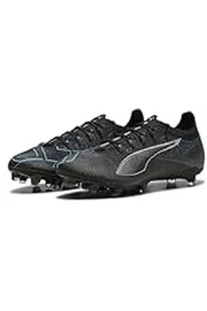 PUMA Unisex Ultra 5 PRO FG/AG voetbalschoen, zwart zilver-helder Aqua, 6.5 UK, Zwart Zilver Bright Aqua, 40 EU