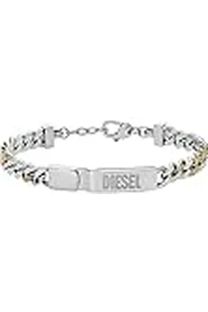 Diesel Tweekleurige Roestvrijstalen ID-schakelarmband voor Heren, DX1457931