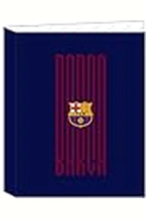 Safta F.C. Barcelona, map met 4 ringen, ideaal voor kinderen van verschillende leeftijden, comfortabel en veelzijdig, kwaliteit en duurzaamheid, 26,5 x 33 cm, marineblauw/granaat,