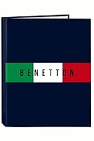 Safta Benetton Vlag - map met 4 ringen, ideaal voor kinderen van verschillende leeftijden, comfortabel en veelzijdig, kwaliteit en duurzaamheid, 26,5 x 33 cm, , M, casual