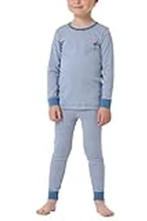 Schiesser Jongenspyjama lang-Natural Love Pyjamaset, jeansblauw_182727, 140, , 140 cm