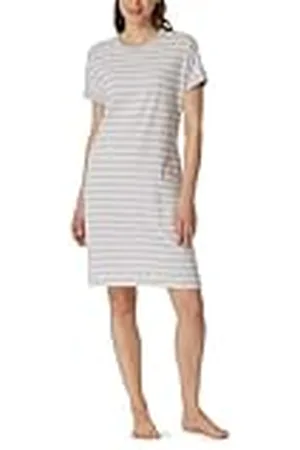Schiesser Damen Nachthemd kurzarm weiche Baumwolle Bigshirt mit Taschen - Nightwear