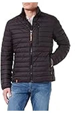 Camel Active Herenjas, lichte gewatteerde jas, zonder capuchon, zwart, 58
