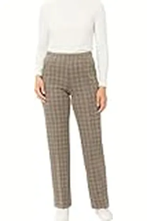 Brax By Brax Peggy Flared Modern Check Jersey broek voor dames, , 36W x 30L