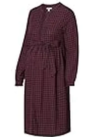 ESPRIT Damesjurk Woven Nursing Lange Mouwen Check Jurk, , 34