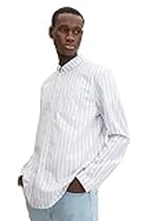 TOM TAILOR Uomini Shirt met strepen 1032371, , XXL