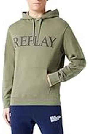 Replay Herenpullover met capuchon, regular fit, Pure Logo collectie, , XS